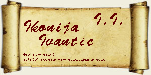 Ikonija Ivantić vizit kartica